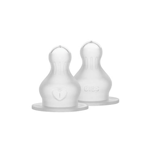 BIBS Flessenspeen - Silicone - Medium Flow (2 stuks)