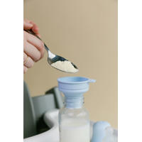 thumbnail: BIBS Glazen Babyfles - 240 ml - Ivory - met latex speen en opvouwbare trechtertje