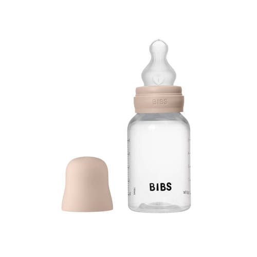BIBS Babyfles 150 ml - Blush - met silicone speen en opvouwbare trechtertje