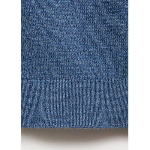 Mango Kids gebreide trui blauw Jongens Katoen Opstaande kraag Effen