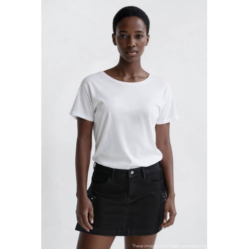 MANGO TEEN denim spijkerrok grijs Effen