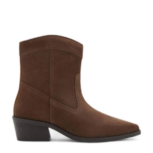 MANGO TEEN suède cowboylaarzen bruin Meisjes Suede Effen