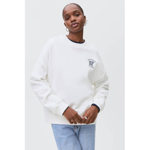 MANGO TEEN sweater wit Backprint - maat 168(M) | Sweater van MANGO TEEN afbeelding