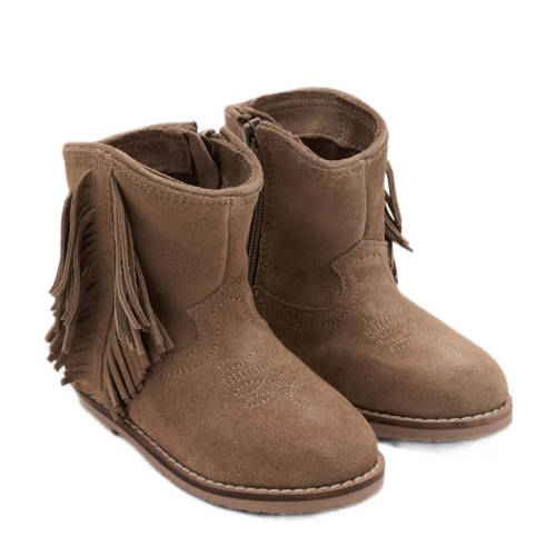 Mango Kids suède laarzen bruin Meisjes Suede Effen
