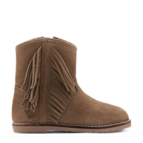 Mango Kids suède laarzen bruin Meisjes Suede Effen