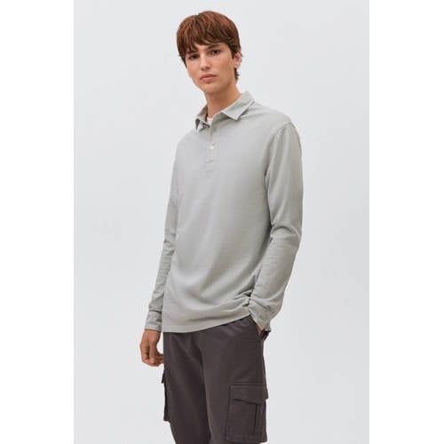 MANGO TEEN polo lichtgroen Jongens Katoen Polokraag Effen