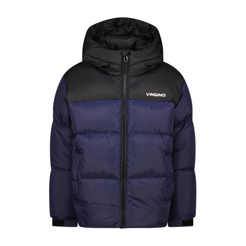 Vingino gewatteerde jas donkerblauw Jongens Polyamide Capuchon Meerkleurig - maat 128 afbeelding