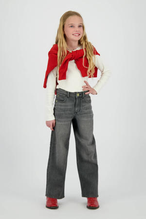 high waist wide leg jeans grey denim