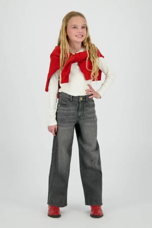 high waist wide leg jeans grey denim