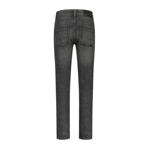 Vingino waist slim fit jeans grey denim Grijs Effen