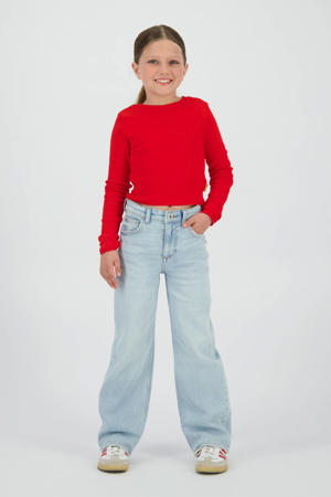 high waist wide leg jeans light blue denim