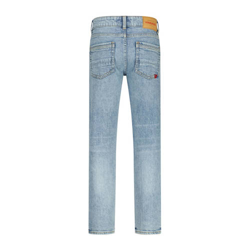 Vingino straight leg jeans light blue denim Blauw Effen
