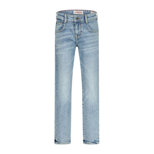 Vingino straight leg jeans light blue denim Blauw Effen - maat 128 afbeelding