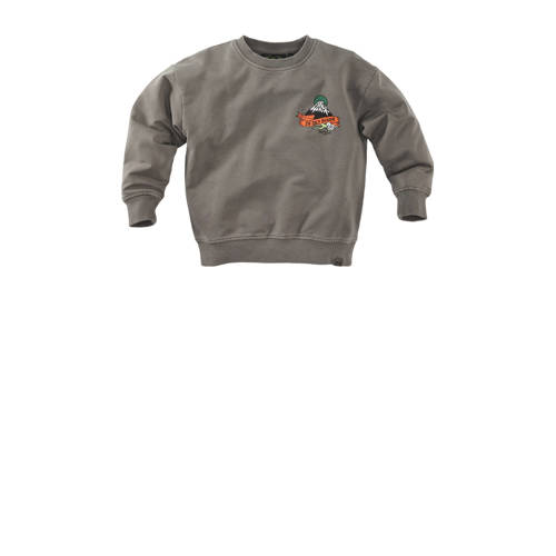 Z8 kids sweater Jett met backprint grijs Backprint - maat 92/98 afbeelding