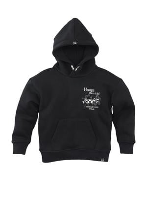 hoodie Maddox met backprint donkerblauw