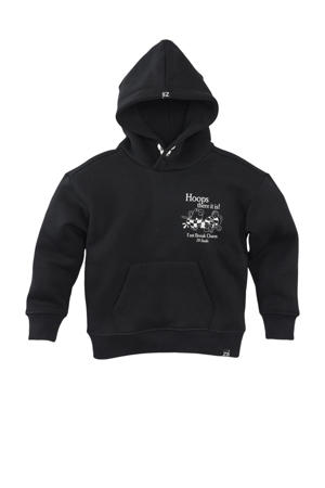 hoodie Maddox met backprint donkerblauw