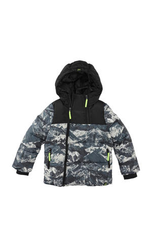 gewatteerde winterjas Gino donkerblauw