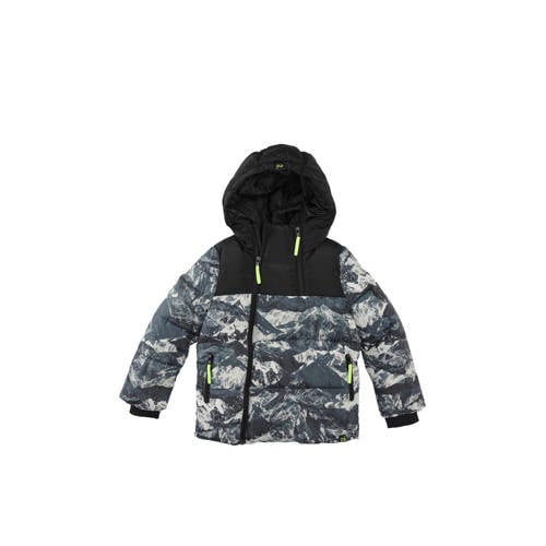 Z8 kids gewatteerde winterjas Gino donkerblauw Jongens Polyester Capuchon - maat 152/158 afbeelding