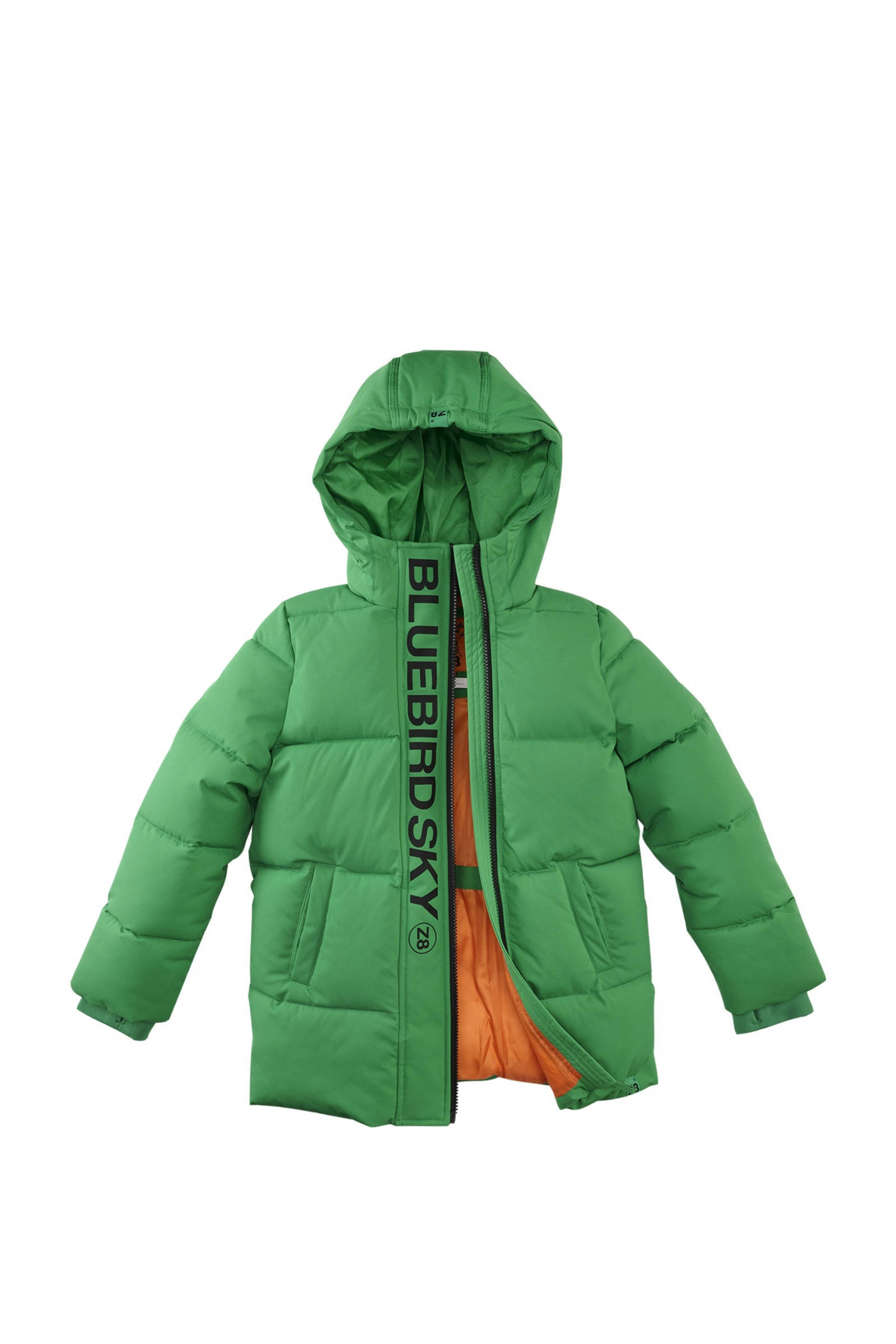 Z8 kids gewatteerde winterjas Roland groen | kleertjes.com