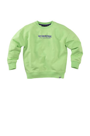 sweater Brex met backprint groen