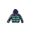 Z8 kids gewatteerde winterjas Melita metallic look groen/paars