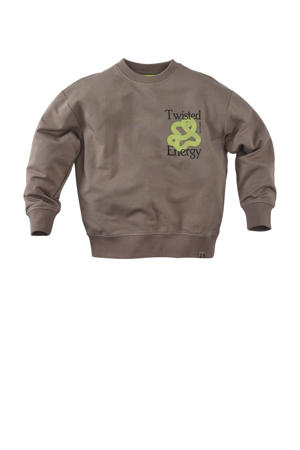 sweater Fenton me backprint taupe