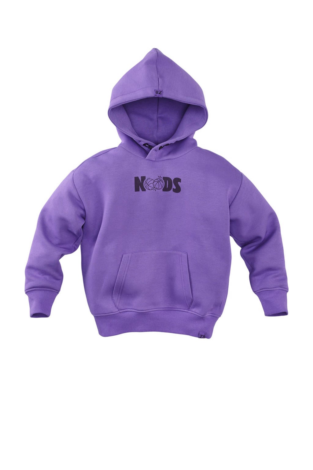 Paarse jongens Z8 kids hoodie Jace van polyester-katoen met backprint, lange mouwen en capuchon