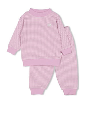 unisex wafel pyjama lila