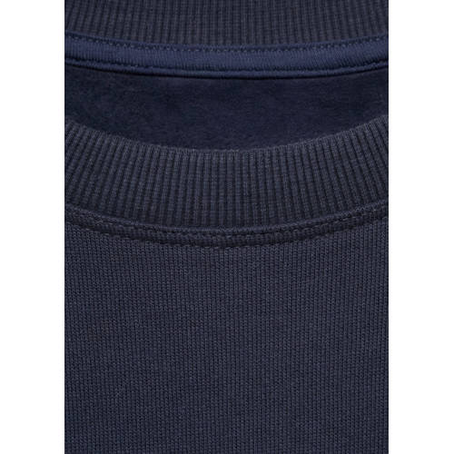 Mango Kids sweater marineblauw Printopdruk