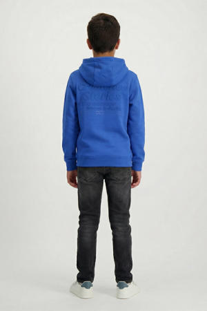 hoodie met backprint blauw