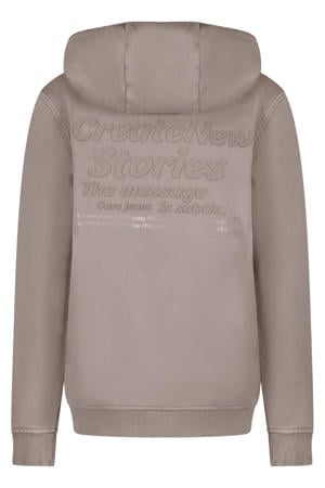 hoodie met backprint grijs