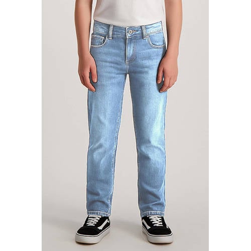 Cars waist regular fit jeans medium blue denim Blauw Effen - maat 170 afbeelding