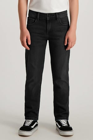 waist regular fit jeans black denim