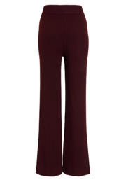 thumbnail: LOVE2WAIT straight high waist zwangerschaps broek donkerrood rib gebreid