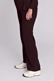 thumbnail: LOVE2WAIT straight high waist zwangerschaps broek donkerrood rib gebreid