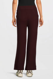 thumbnail: LOVE2WAIT straight high waist zwangerschaps broek donkerrood rib gebreid