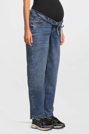 zwangerschaps tapered jeans medium blue denim