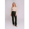 LOVE2WAIT straight high waist zwangerschaps broek donkergroen rib gebreid