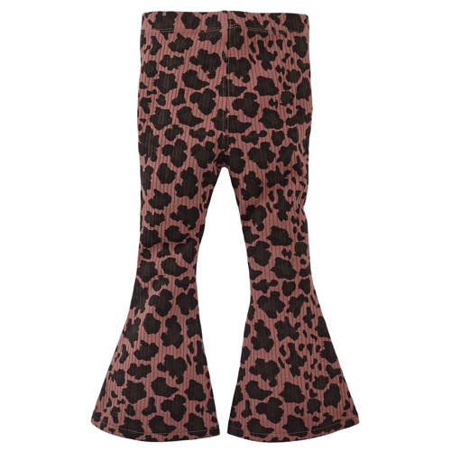 Z8 mini flared broek Phileine met panterprint bruin Meisjes Stretchkatoen - maat 116 afbeelding