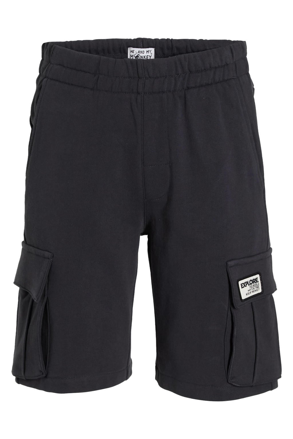 Antraciete jongens Me & My Monkey sweatshort van katoen met regular waist en elastische tailleband