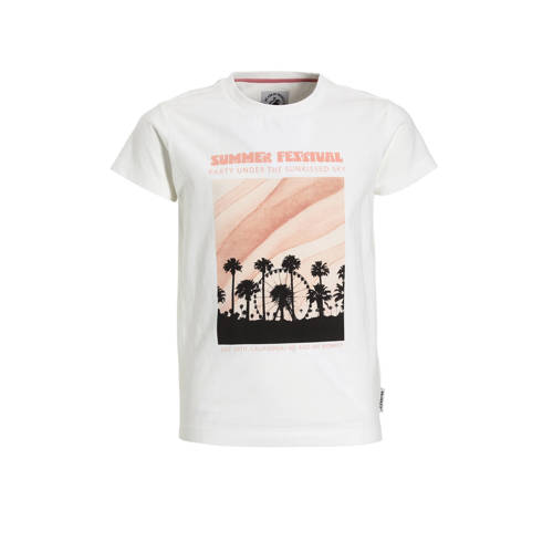 Me & My Monkey T-shirt wit Meisjes Katoen Ronde hals Printopdruk - maat 170/176 afbeelding