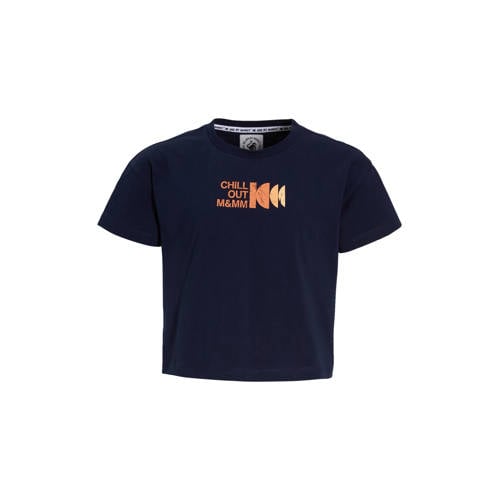Me & My Monkey T-shirt met backprint donkerblauw Meisjes Katoen Ronde hals - maat 146/152 afbeelding