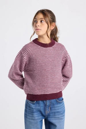 gestreepte trui rood gebreid