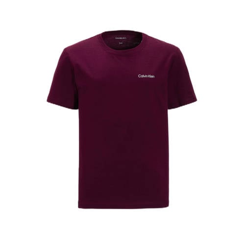 Calvin Klein T-shirt paars Jongens/Meisjes Katoen Ronde hals Effen - maat 152 afbeelding