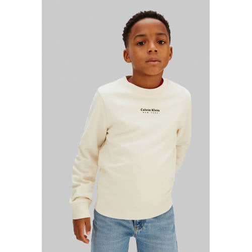 Calvin Klein sweater grijs Logo - maat 128 | Sweater van Calvin Klein afbeelding