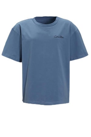 T-shirt met backprint blauw
