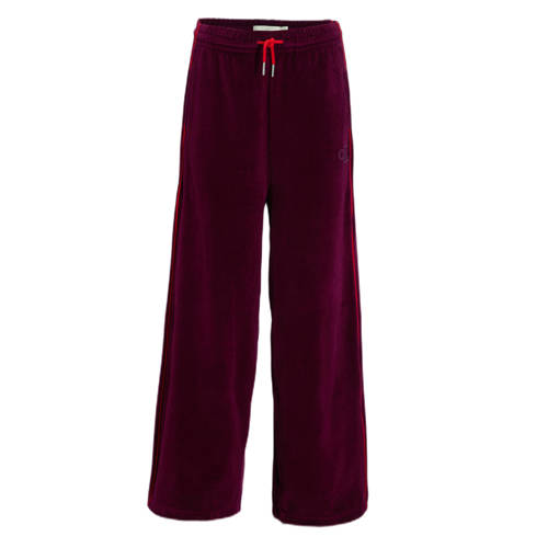 Calvin Klein fluwelen Wide leg casual broek paars Roze Meisjes Fluweel - maat 176 afbeelding