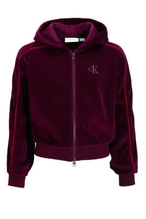 fluwelen sweatvest paars
