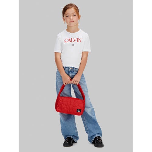 Calvin Klein quilted schoudertas rood Jongens/Meisjes Polyester Effen afbeelding