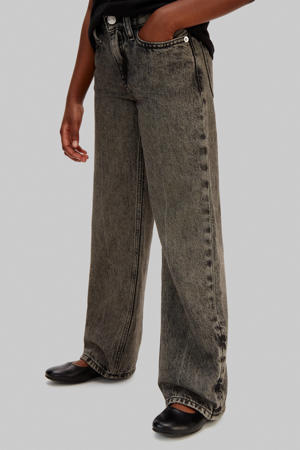 relaxed wide leg jeans black denim